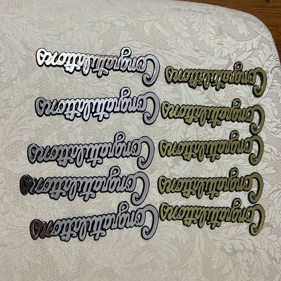 Congratulations 10 piece cake topper decoration piece for anything cakes baskets - Picture 5 of 10